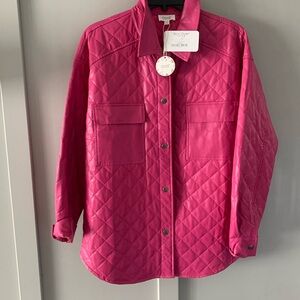 ODDY Pink Quilted Jacket Snap light weight